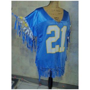 Custom 1-of-a-Kind embellished jersey dress/ top